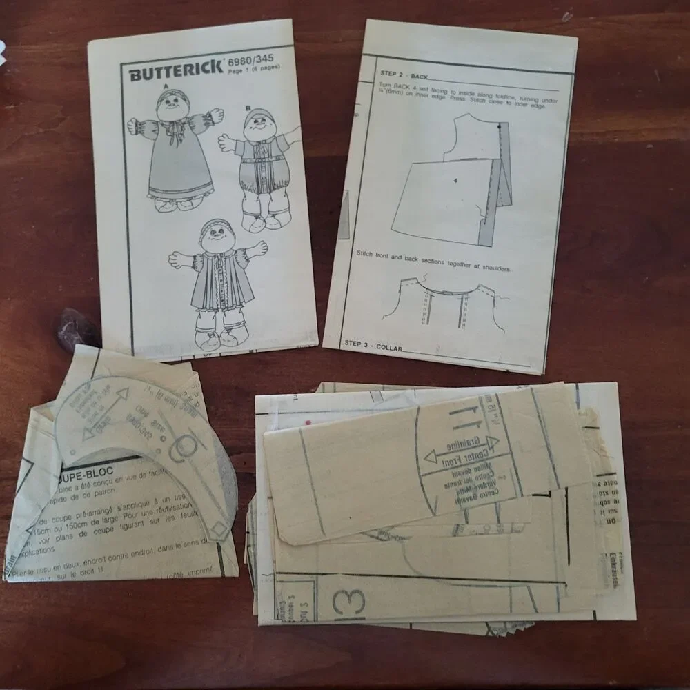 6980 Vintage Cabbage Patch Sewing Pattern Clothes Butterick